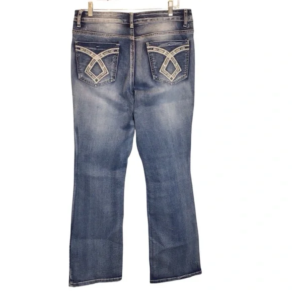 NWOT State of Independence Women’s Jeans Size 14 Stretch Denim Embroidered - Picture 5 of 8